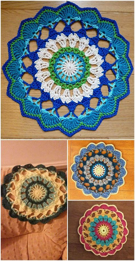 crochet mandala wall hanging|free easy crochet mandala pattern.